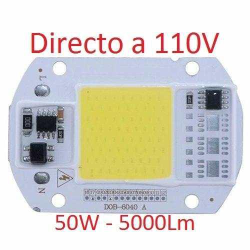 Led 50w Chip Cob Directo 110v Repuesto Faro Reflector