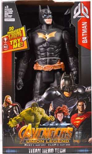 Muñeco Batman Avenge 30cm Luz Y Sonido Superman Capitan