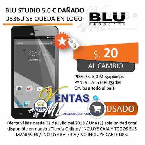 Blu Studio 5.0 C D536u Completo Dañado Por Software 20