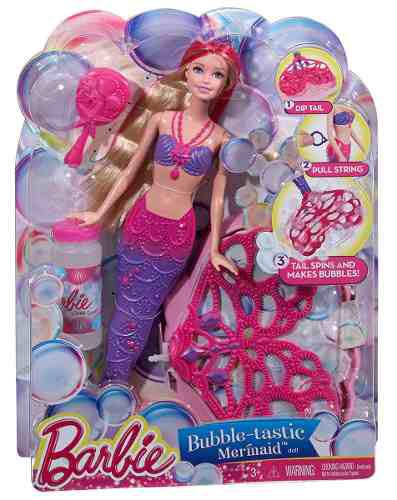 Muñeca Barbie Sirena Burbujas Juguete Mattel