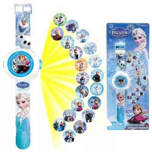 Reloj Proyector Frozen Cars Y Spiderman Para Niños Y Niñas