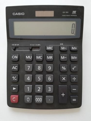 Calculadora Casio Gx-16v, 16 Digitos Two Way Power