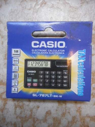 Calculadora Casio Sl-787lt-bk-w Tax Calculations + P. Solbk