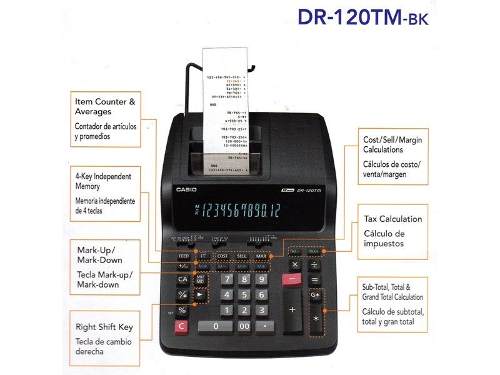 Calculadora Comercial Casio Dr120tm