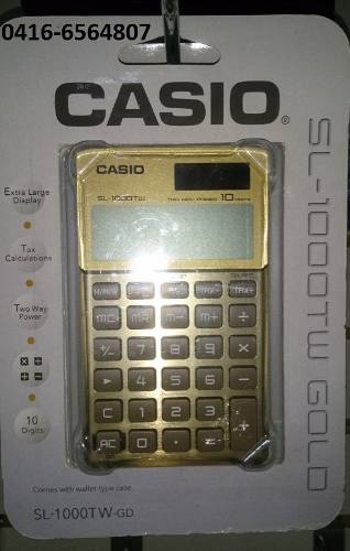 Calculadora De Mesa Casio Blanca, 10 Dígitos Sl-tw-gd