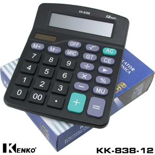 Calculadora Kk -838b 12 Digitos Bodeguera Oficina Solar New