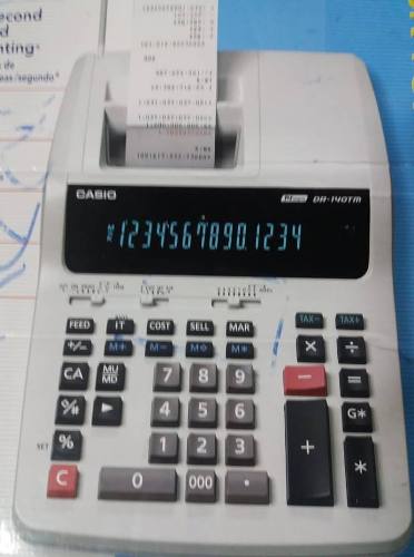 Calculadora Sumadora 14 Dígitos Casio Dr140tm