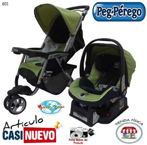 Coche 3 Ruedas Con Portabebe Pegpérego Impecable.-