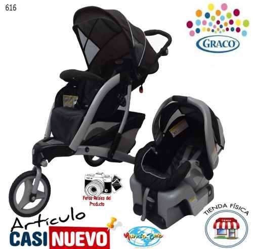 Coche Y Portabebe 3 Ruedas Graco Impecable.-