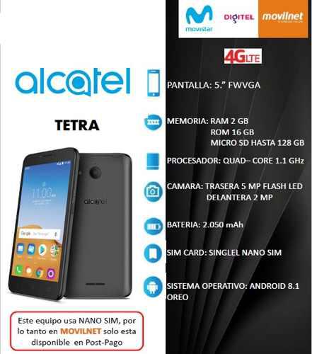 Oferta Teléfono Celular Alcatel Tetra 2gb Ram Android 8.1