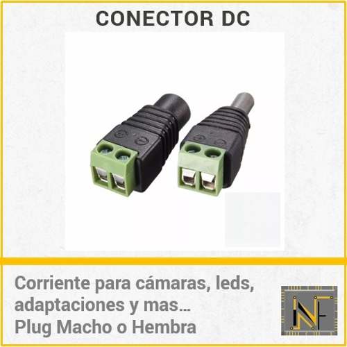 Conector Dc Corriente Camara Plug Macho Hembra Precio P/par