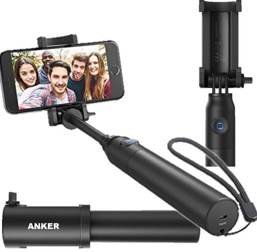 Monopod Anker Con Bluetooth Mono Pod Recargable Selfie