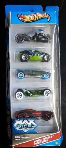 Hot Wheels Max Steel, Set De 5 Carros