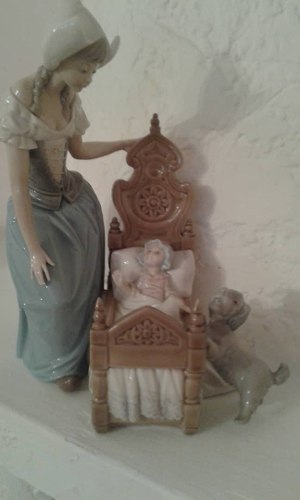 Lladro Original Figura Maternidad Holandesa Con Niño.