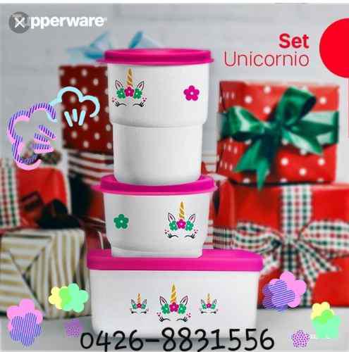 Set Unicornio Tupperware Para Las Princesas