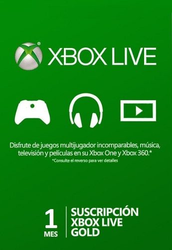 Tarjeta Xbox Live Gold 1 Mes Entrega Inmediata