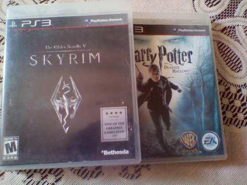 Juegos Ps3 (fisicos) Skyrim Y Harry Potter 7