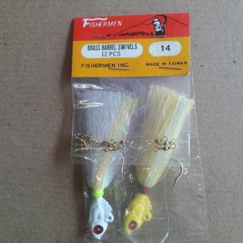 Señuelos Plumas 2 Pzas Y 12 Cancamos Q Vuelta P/pesca