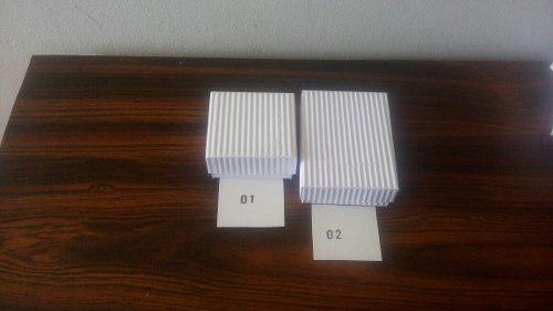 Bisuteria. Cajas Carton Corrugado Blanco / 12 Unidades