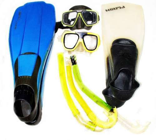 Kit De Buceo Chapaletas Caretas Snorkel Profesional