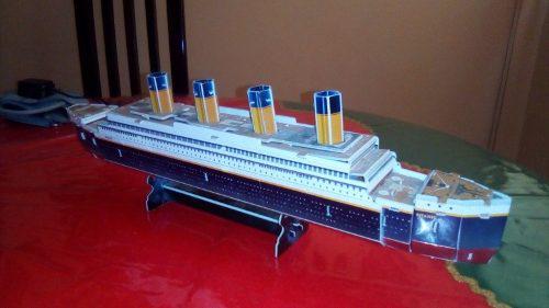 Barco 3d Titanic De Carton Armado 5 Green