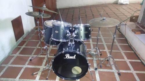 Bateria Acustica Pearl Completa Con Platillos