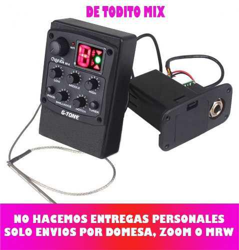 Ecualizador Preamplificador Microfono Para Guitarra 4 Bandas