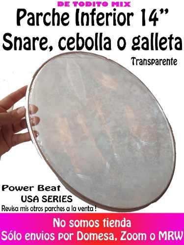 Parche Redoblante 14 Inferior Snare Tipo Galleta O Cebolla