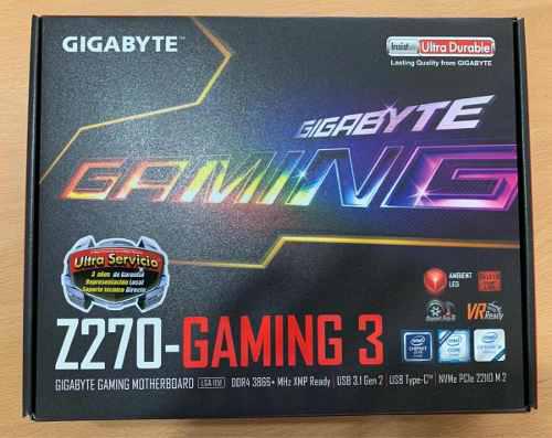 Tarjeta Madre Gigabyte Atx Z270 Gaming 3 Skt 1151 Intel