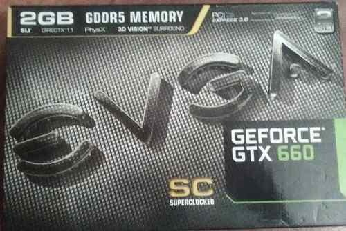 Tarjeta De Video Evga Superclocked Gtx 660 De 2gb Gddr5