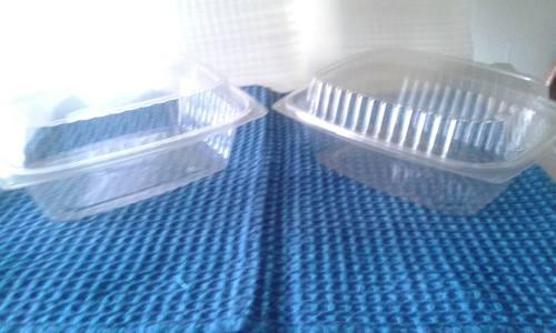 Bandejas Envases Plasticos 24 Onz Con Tapa (10 Unidade
