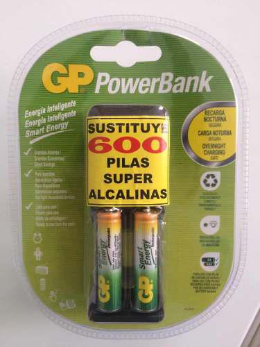 Cargador De Pilas. Gp. Aa / Aaa. Incluye 2 Aaa 400mah