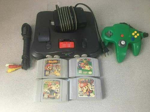 Nintendo 64 Con 4 Marios Como Nuevo