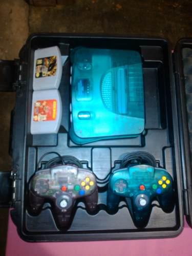 Nintendo 64 Edicion Especial Ice Blue Con Maleta