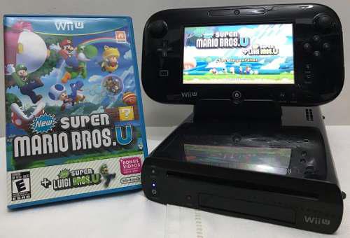 Nintendo Wii U Black 32gb (130) + Super Mario Chacao