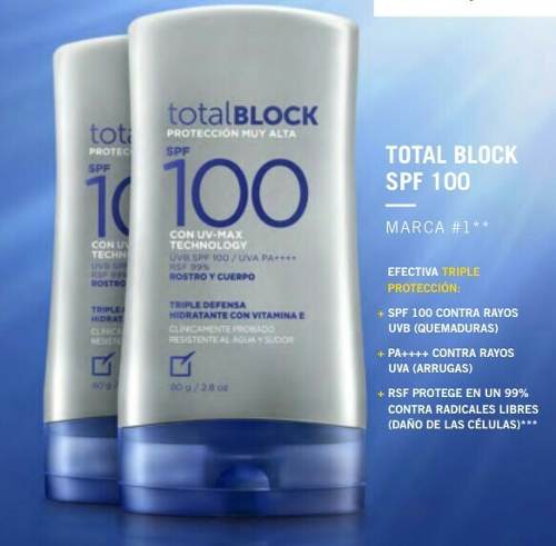 Protector Solar Total Block Spf 100 De Yanbal E.i