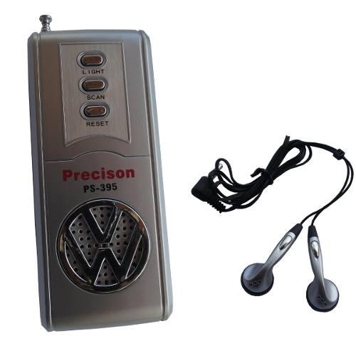 Radio Portatil Fm Con Linterna Precision Ps-395 Audifonos S1