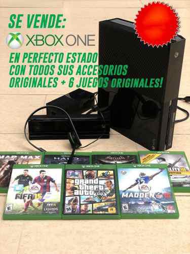 Xbox One, 6 Juegos Originales + Accesorios