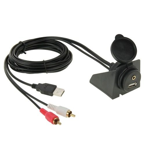 Usb 2.0 2 Rca Male To 3.5 Female Adapter Cable With Car