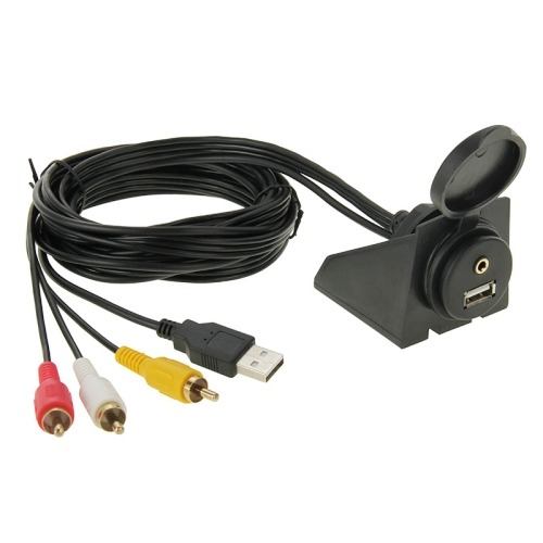 Usb 2.0 3 Rca Male To 3.5 Female Adapter Cable With Car