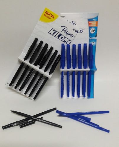 Bolígrafos Kilométrico Negro-azul Blister 12 Unid