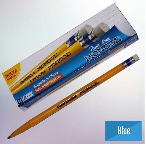 Bolígrafos Mongol (cajax12) Sólo Azul