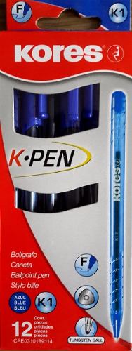 Boligrafo Kores Tinta Azul Fino Oferta!!