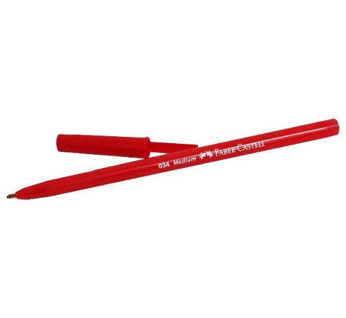 Boligrafo Lapicero Faber Castell 034 Unidad Rojo