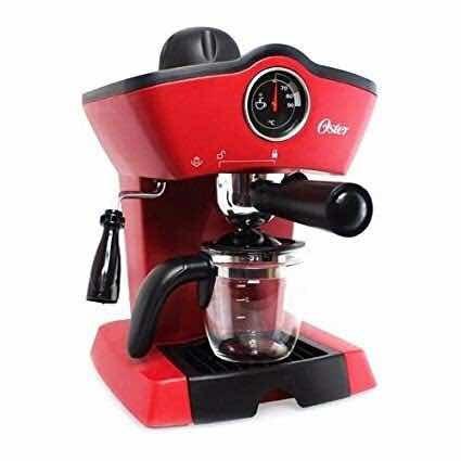 Cafetera Oster Roja Para Espresso Y Capuchino A Vapor