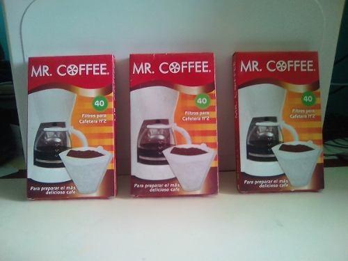 Filtros Para Cafeteras N° 2 Mr. Coffe X 40 Unidades