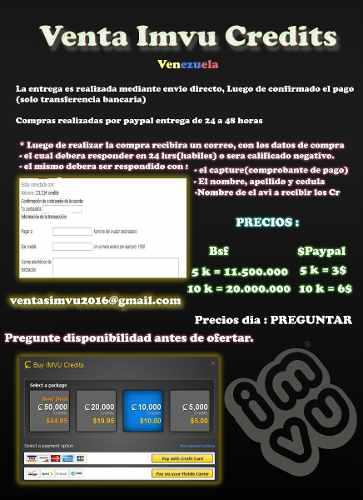 Imvu Credits Venezuela