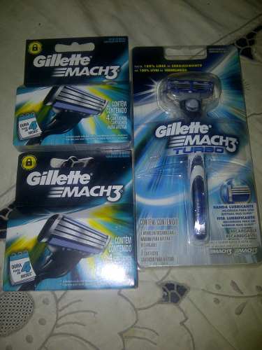 Afeitadora Gillette Mach3 Original / Pack 4 Repuestos