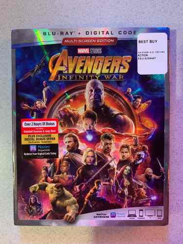 Avengers Infinity War Película Blu-ray Original Importado