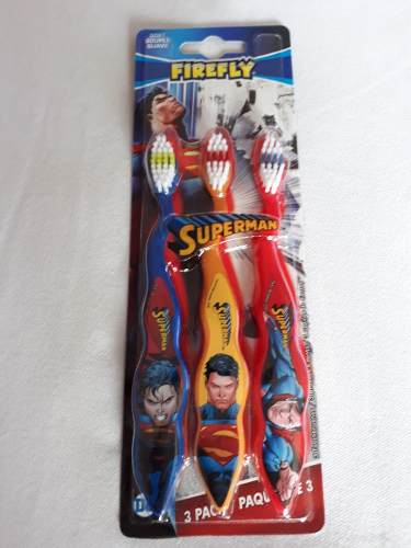 Cepillos De Dientes Superman Pack De 3 Marca Firefly